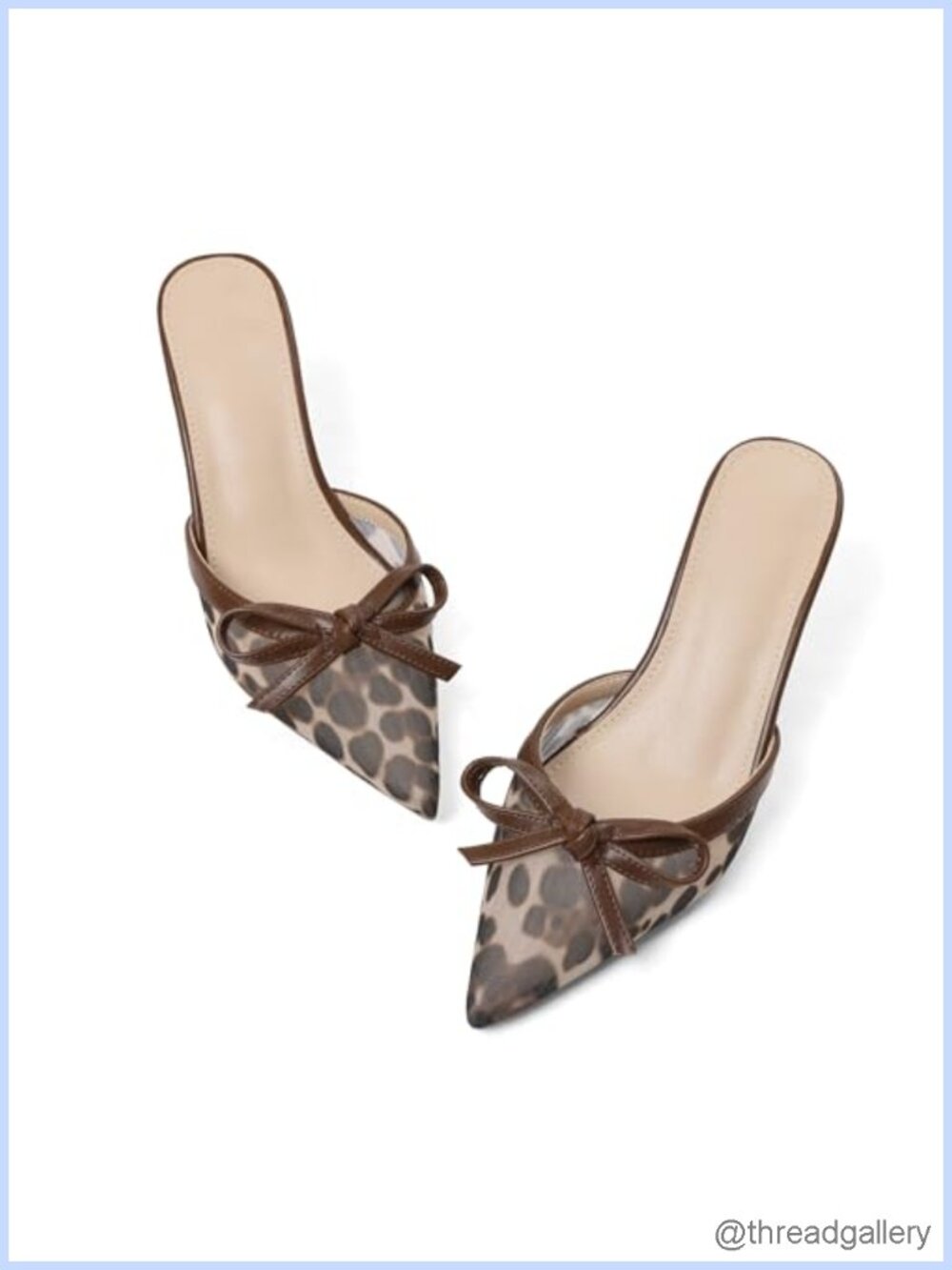 Celbreez Kitten Heels Mesh Closed Toe Pumps Bow Mule Heels for Women